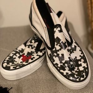 unique puzzle piece converse sneakers
